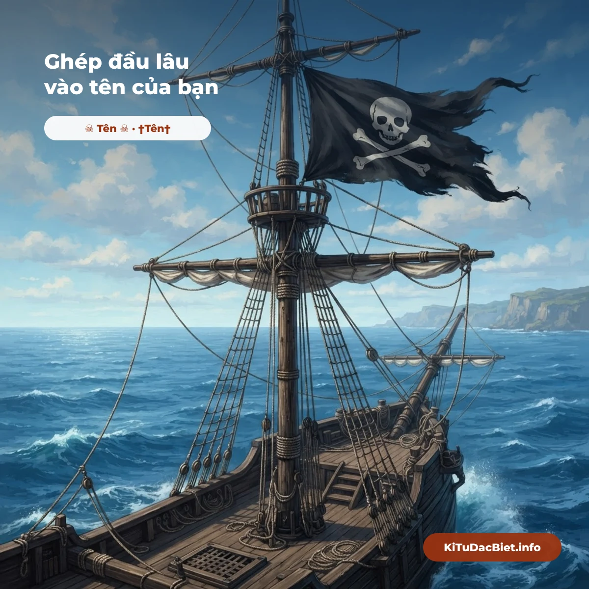 Ghép kí tự đầu lâu vào tên game