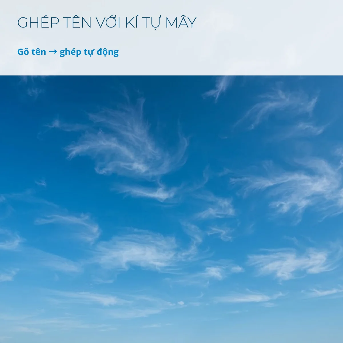Ghép tên với kí tự đám mây