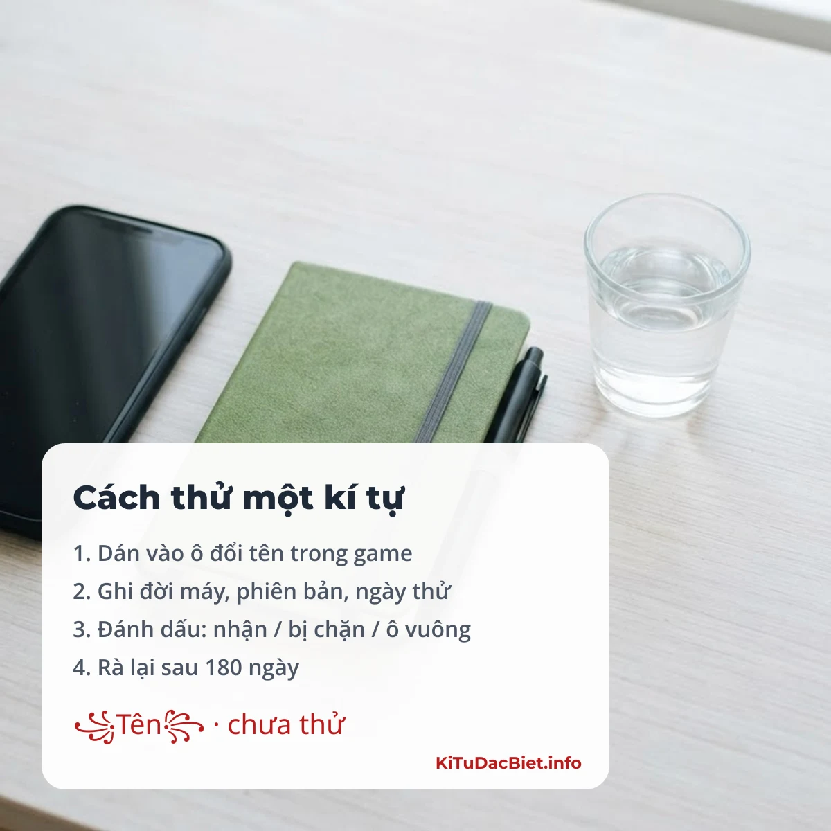 Quy trình kiểm chứng kí tự của KiTuDacBiet.info: dán, ghi máy và phiên bản, đánh dấu kết quả